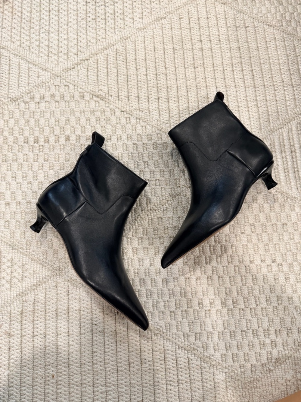 Anthropologie Sarto Mala Ankle Boots in Black Leather - Picture 4 of 7